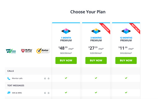 mspy pricing